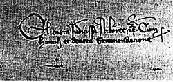Firma de Leonor de Arborea