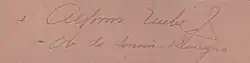 Firma de Alfonso Uribe Jaramillo