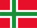 Otra bandera de Bornholm (no oficial).