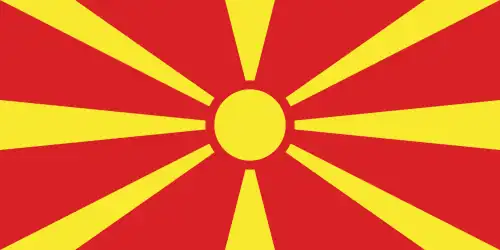 Bandera de Macedonia del Norte