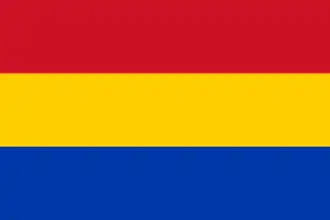 Bandera de 1812, con colores reminiscentes de la Madre Patria