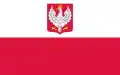 Bandera de Polonia con el escudo de armas (1919-1928)