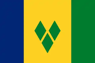 Bandera de San Vicente y las Granadinas