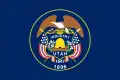 Antigua bandera estatal de Utah, utilizada desde 1922 hasta 2011.