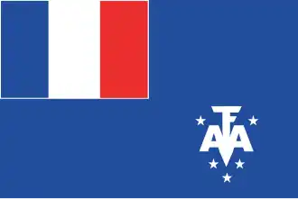 Bandera de Tierras Australes y Antárticas Francesas