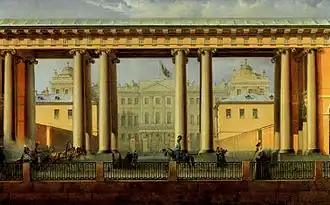 Palacio Aníchkov en 1830, después de su renovación neoclásica.
