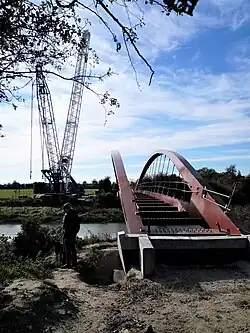 Fort-Mahon, la pasarela sobre el Authie, octubre de 2021.