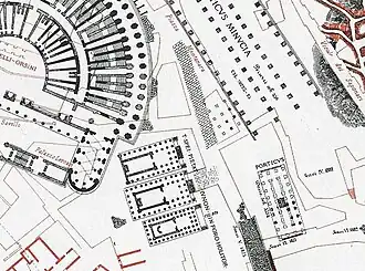 Forum Holitorium,[12]​ junto al Teatro Marcelo, en Roma.