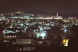 Fotografía Nocturna con Vista a Zona Industrial de Ciudad Sahagún, se Observa Praxair, Gerdau Corsa y Zona Habitacional Independencia, Benito Juarez y Dikona