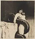 Sensualidad, aguafuerte, 1889.