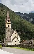 Mezzaselva, la iglesia: Pfarrkriche Sankt Martin