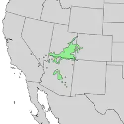 Distribución natural de Fraxinus anomala
