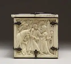 Walters, extremo, Galahad recibiendo las llaves del castillo de las doncellas.