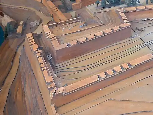 Baluarte de Gonzaga y su contraguardia en la maqueta de L. Sarasola.[o]​