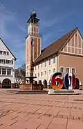 Freudenstadt, el ayuntamiento con las fuentes