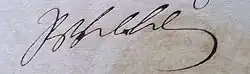 Firma de Federico Guillermo I de Prusia