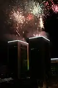 Fuegos artificiales en la inauguración.