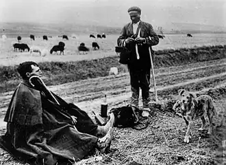 Pastores en el campo, primera mitad siglo XX