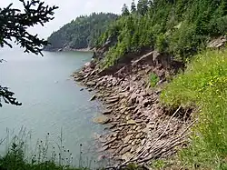 Vista por el camino costero