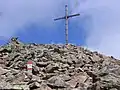 La cruz de la cumbre en el Furgler