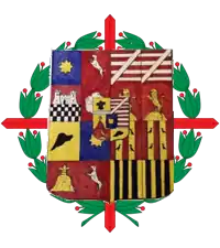 Escudo de Joaquín Fuster y Dezcallar, con la Cruz Laureada de San Fernando