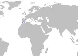 Área de distribución del olayo atlántico