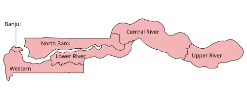 Divisiones de Gambia