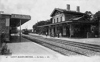 La estación hacia 1900.