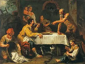 Sátiro y campesinos