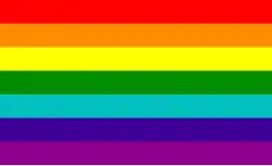 Bandera LGBT de siete franjas (1978-1979).