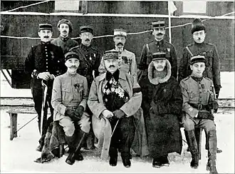 El General Janin junto a miembros de la Misión Militar Francesa en Siberia.