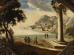 Pintura del Golfo de Gaeta entre 1660 y 1690