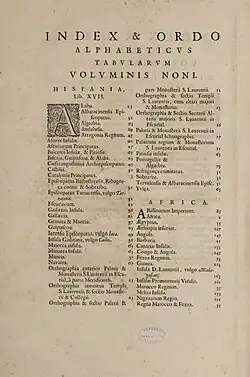 Atlas Maior, v. 9 (Índice)