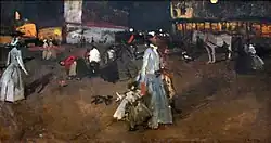 George Hendrik Breitner (1890): Avond op de Dam en Ámsterdam, Museo Real de Bellas Artes de Amberes.