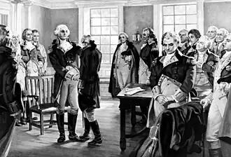George Washington se despide de sus tropas en la Taberna Fraunces