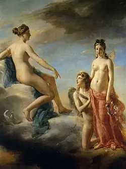 L'Amour suppliant Vénus de pardonner à Psyché 1827 Georges Rouget.