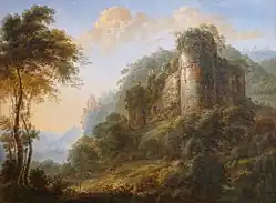 Gillis Neyts, Paysage avec ruines de château -paisaje con ruinas de un castillo (escuela holandesa del SXVII)