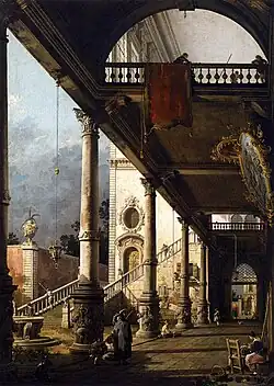 Perspectiva con pórtico, de Canaletto, 1765.