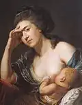 Su mujer Anna Maria y su hijo Franz Xaver (1783), Innsbruck.