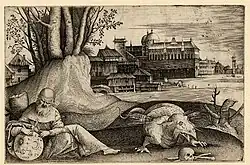 El astrólogo (c.1509) de Giulio Campagnola