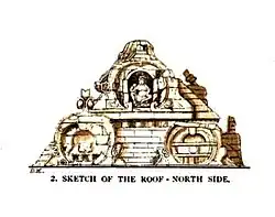 Techo norte del templo Gop Surya, Guyarat, c. finales del siglo VI / principios del VII