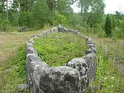 Tumba en forma de barco de Gotland, Suecia.