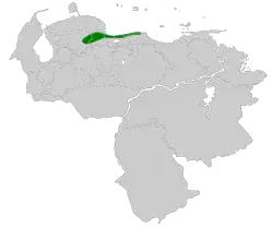 Distribución geográfica del ponchito lorigado.