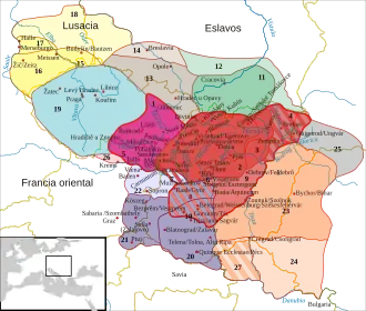 Mapa histórico de Gran Moravia
