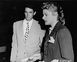 Peck junto a Ingrid Bergman en Spellbound (1945).