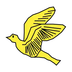 Paloma volante (volant) (alas adosadas y elevadas)