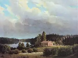 Ferdinand von Wright Näköala Haminalahdesta.