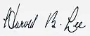 Firma de Harold Bingham Lee