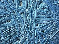 Fundición dura con cristales de Ledeburita.