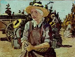 Bäuerin im Weingarten des Karl-Marx-Kolchos (1939/40)